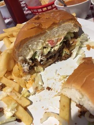 $6.99 with fries. Not bad.