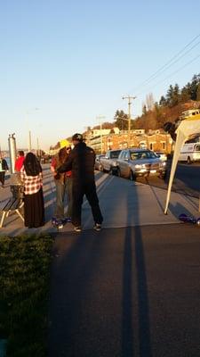 Providing a helping hand to everyone. Why not rent before you buy? Come try a CURBWALKER on Alki Beach in Seattle on the next sunny day.