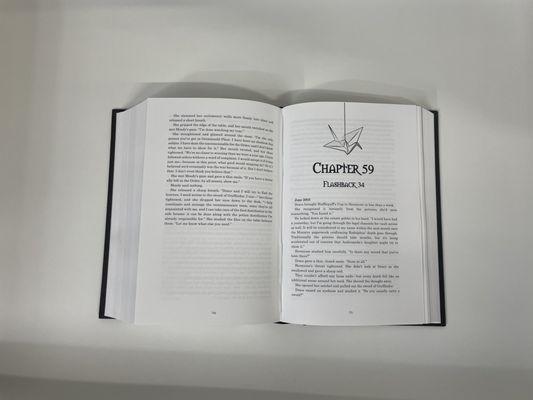 Custom Fan fiction binding of Manacled. Bound in dark grey book cloth with silver foil stamping.