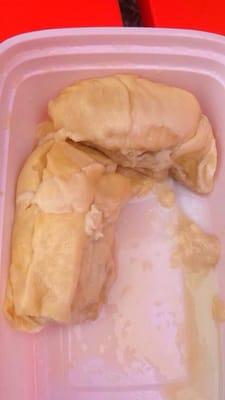 A 5 pound durian rendered two full containers