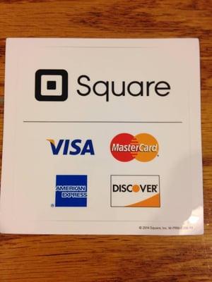 WE TAKE CREDIT/DEBIT CARDS ALSO