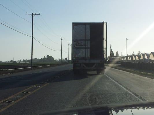 Highway 129 westbound into Watsonville on 7/24/14. Completely dangerous.