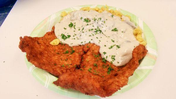 Hunter Schnitzel with Spätzle and Mushroom Gravy