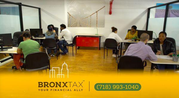 A professional tax service in an office not a cold storefront