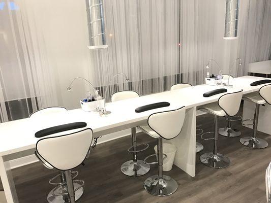 Nail bar stations