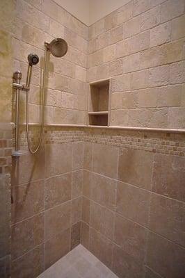 Travertine Shower