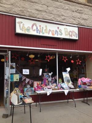 Storefront on a breezy day.