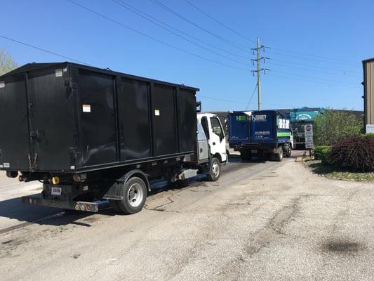 Here is visual of the size difference of the containers our competition uses vs the container we use at Dumpstars.....