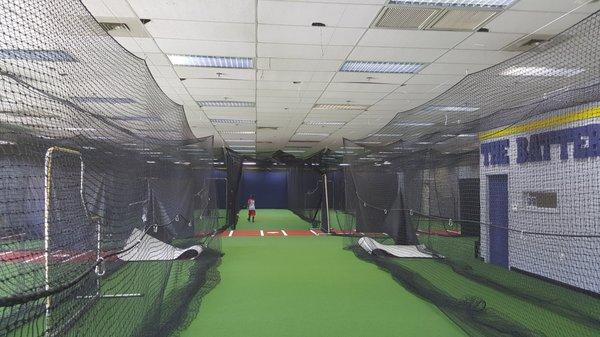 We have 120 ft tunnels for cricket practice at The Batters Box Cages!