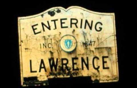 Entering Lawrence at night.