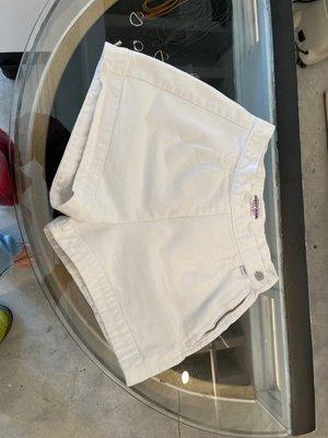 White guess shorts