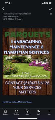 Parquet’s Landscaping and Maintenance