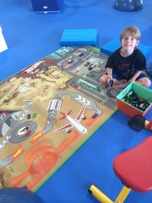 Beckett Lofland loves his cars and trucks!