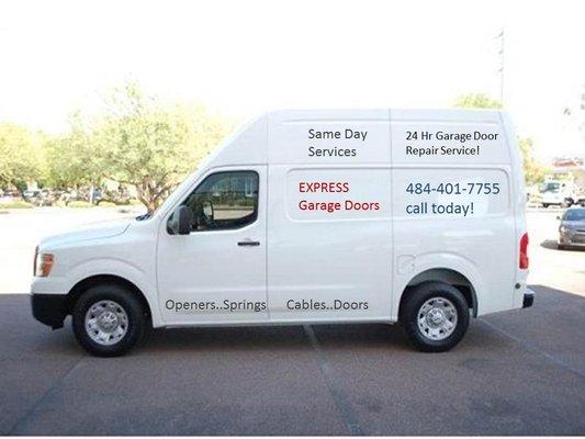 Express Garage Doors! My Work Van (484) 401-7755