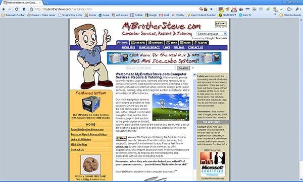 mybrothersteve.com website