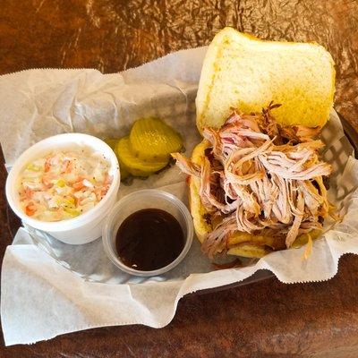 Pulled Pork and Beef Brisket Sandwiches
