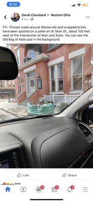 Will these bricks be removed from the sidewalks before it gets dark?