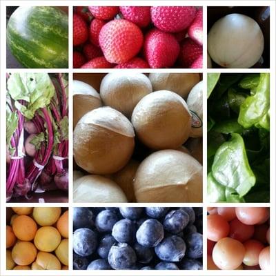 What a typical summer Produce Party box will have - 110 lbs of fresh fruits and veggies. Order from http://www.produceparty.com