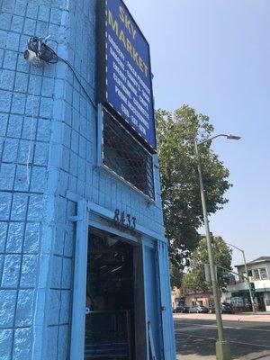 Store signage and entrance