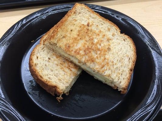 Grill cheese on artisan bread, with a 3 cheese Italian blend