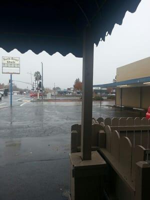 Lookin out the front window of our business