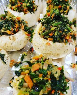 Vegan stuffed mushrooms