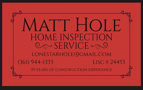 Matt Hole Home Inspection Service