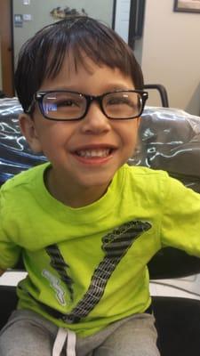 From shoulder length hair to a cute little boy haircut! :)