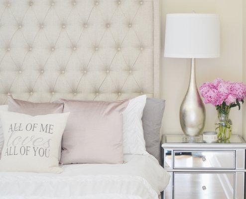 We love our how our bedroom turned out with the king size tufted bed we got from FBR! Very sturdy and perfect height and color.