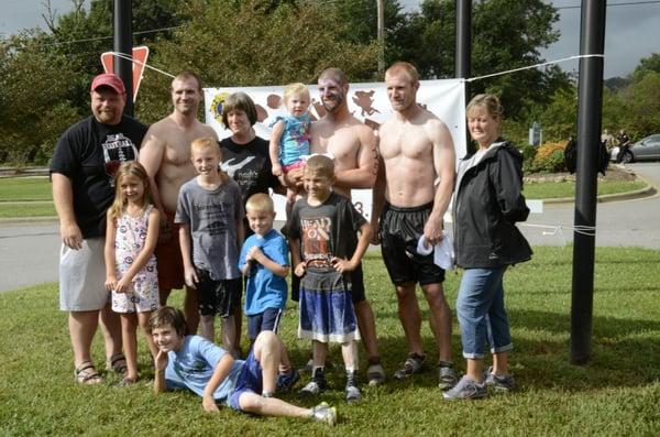 Family after the mud run