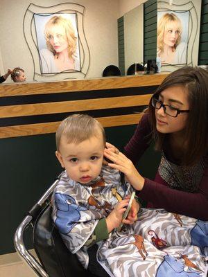 The stylist was so patient, kind and understanding. She did an awesome job!