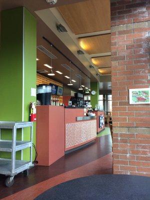 View of Southern Grounds the SOU Library Café.