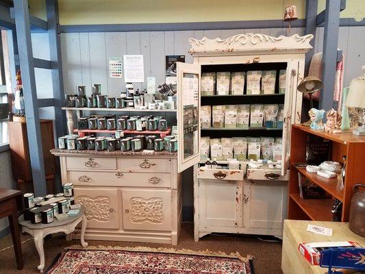 Miss Mustard Seed Milk Paints and Wise Owl Chalk Synthesis Paints are well stocked within The Neighborhood Thrift Store.