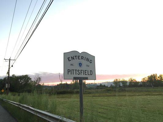 Entering Pittsfield at sunrise.