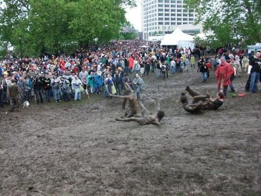 Mudsliding at Rockfest 2010