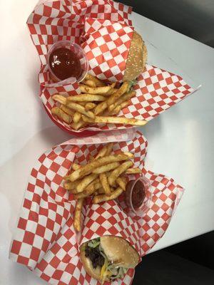 Two cheese burger combo