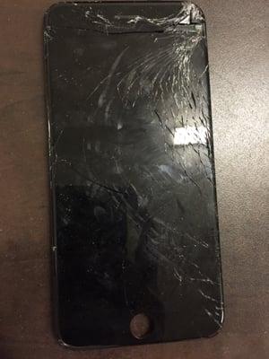 My really cracked iphone 6 plus screen :/