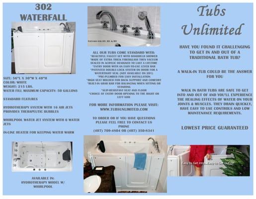 Walk-in tub brochure