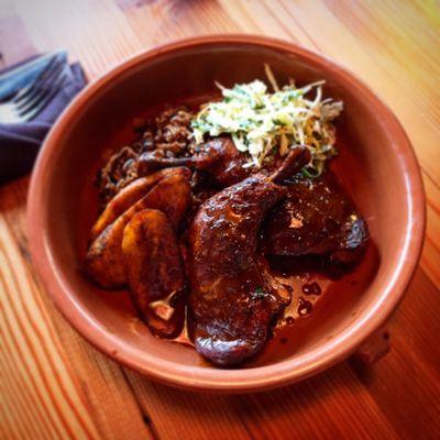 Belize Stewed Chicken dinner special inspired by chef Christian's recent excursion around that country.