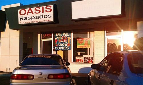 Oasis Raspados on 32nd St, just north of McDowell