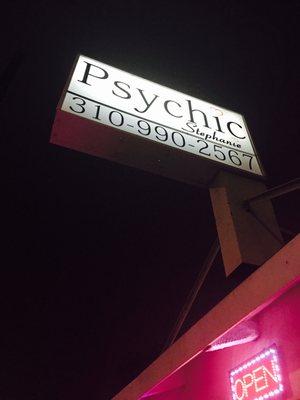 Sign outside of office.