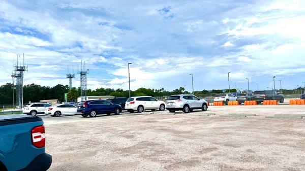 Parking area while you wait for flight to arrive