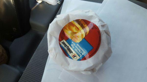 Sausage breakfast sandwhich. Prepackaged but surprisingly really good.