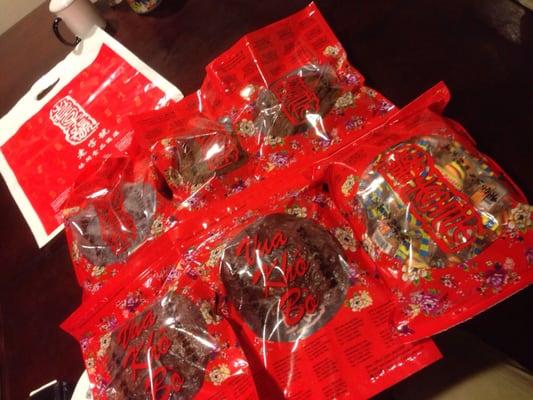 2lbs Pork Jerky, 2lbs Hot Fruit Beef Jerky, plum treats, and hamburgers :)