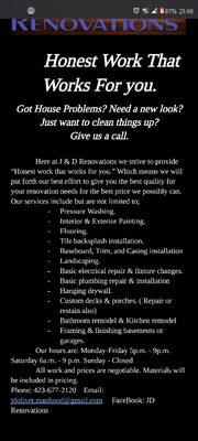 J & D Renovations