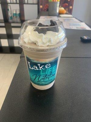 Cookies and Cream meal replacement shake
