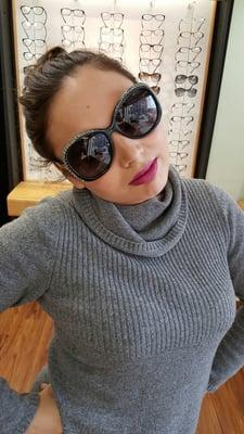 Trying on some Jimmy Choo shades