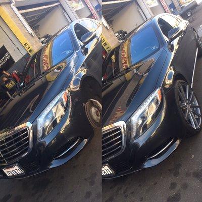 2 front new tires on a customers 2014 Mercedes Benz S550. #rickystires