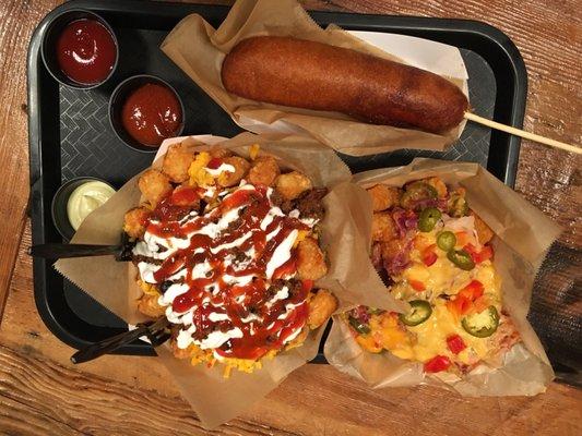 Dragon Eggs, Drunken Tots, and a corndog!