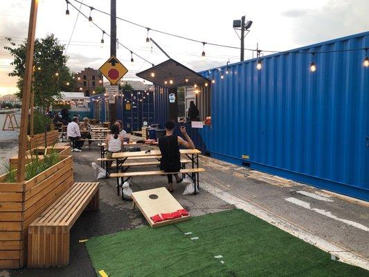 The Beer Garden play area and outside seating.